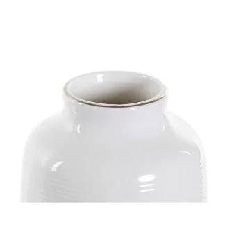 Vase DKD Home Decor White Stoneware Pompom 12 x 12 x 24 cm 2