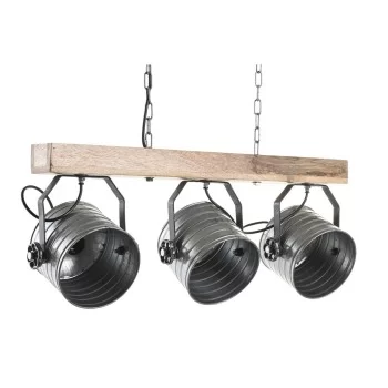 Ceiling Light DKD Home Decor Brown Silver Iron Mango wood...