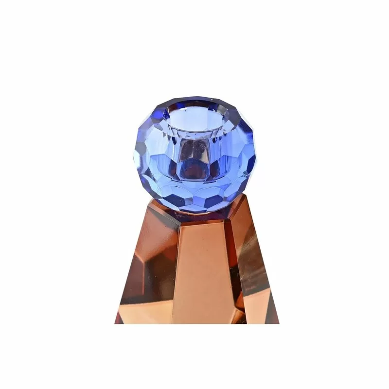 Candleholder DKD Home Decor Blue Amber...