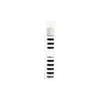 Candleholder DKD Home Decor 6 x 6 x 28 cm Crystal Black...