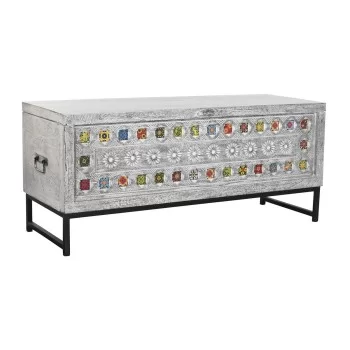 Chest DKD Home Decor Ceramic Grey White Mango wood (116 x...