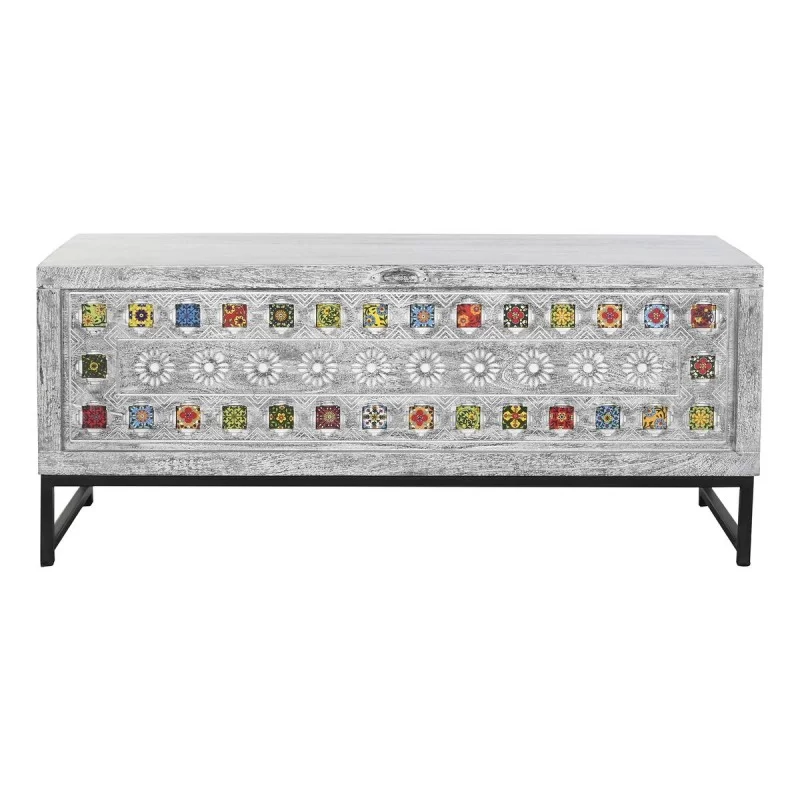 Chest DKD Home Decor Ceramic Grey White Mango...