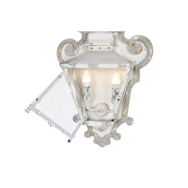 Wall Lamp DKD Home Decor Crystal Metal White Neoclassical (43 x 16,5 x 68 cm)