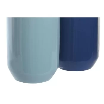 Vase DKD Home Decor 12,5 x 12,5 x 25 cm White Sky blue... 2