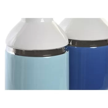 Vase DKD Home Decor 12 x 12 x 18,5 cm Silver White Sky... 2
