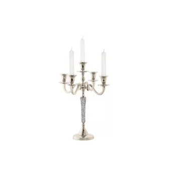 Candle Holder DKD Home Decor Silver Aluminium Acrylic 26... 2