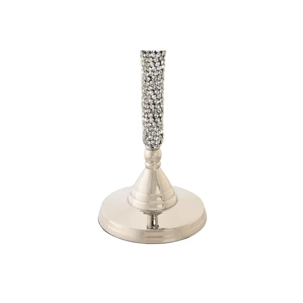 Candle Holder DKD Home Decor Silver Aluminium Acrylic 26 x 26 x 36 cm