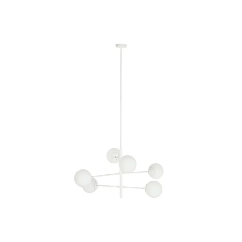 Ceiling Light DKD Home Decor 96 x 73 x 50 cm Crystal Metal White 50 W