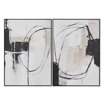 Painting Home ESPRIT Abstract Urban 100 x 4 x 140 cm (2...