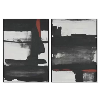 Painting Home ESPRIT Abstract Urban 100 x 4 x 140 cm (2...