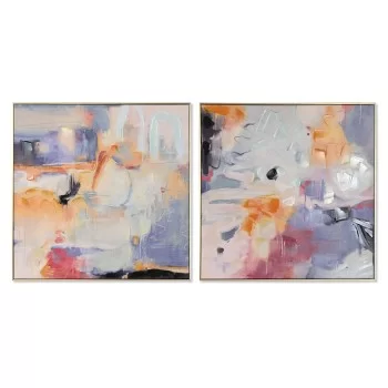 Painting Home ESPRIT Abstract Modern 80 x 3,5 x 80 cm (2...