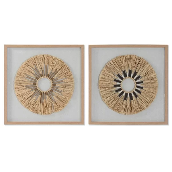 Painting Home ESPRIT Modern Circles 60 x 3,5 x 60 cm (2 Units)