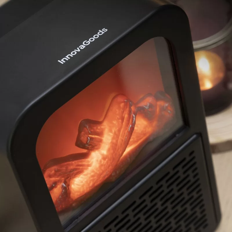 3D Flame Effect Tabletop Heater Flehatt...