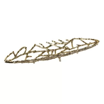 Centerpiece DKD Home Decor Golden Modern Leaf of a plant...