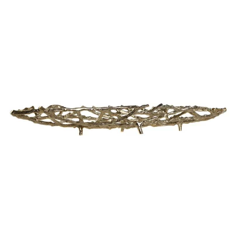 Centerpiece DKD Home Decor Golden Modern Leaf...