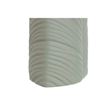 Vase Home ESPRIT Green Stoneware Tropical Leaf of a plant... 2
