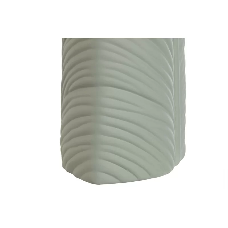 Vase Home ESPRIT Green Stoneware Tropical Leaf...