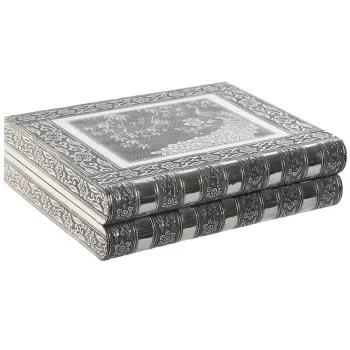 Jewelry box Home ESPRIT Green Silver Wood Aluminium 27,5...