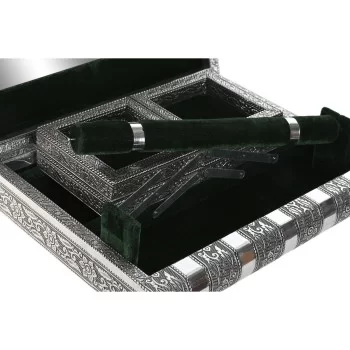 Jewelry box Home ESPRIT Green Silver Wood Aluminium 27,5... 2