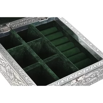 Jewelry box Home ESPRIT Green Silver Wood Aluminium 18 x... 2
