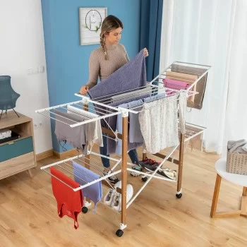 Folding Vertical Clothes Dryer with Wheels Dreeyl... 2
