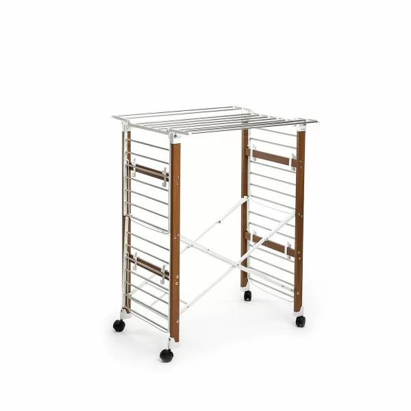 Folding Vertical Clothes Dryer with Wheels Dreeyl InnovaGoods 38 Bars White (Refurbished B)