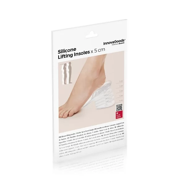 Silicone Height-Boosting Insoles x5 InnovaGoods Transparent Silicone 10 Units (Refurbished A)
