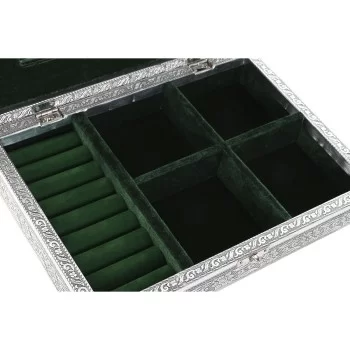 Jewelry box Home ESPRIT Green Silver Wood Aluminium 27,5... 2