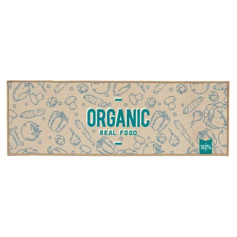 Carpet Organic Beige Blue Green Polyamide (40 x 1 x 120 cm)