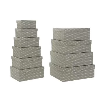 Set of Stackable Organising Boxes DKD Home Decor Mouse...