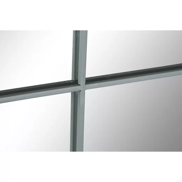 Wall mirror Home ESPRIT Green Crystal Iron Mirror Window Scandi 90 x 1 x 120 cm