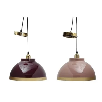 Ceiling Light DKD Home Decor 33 x 33 x 24 cm Pink Metal...