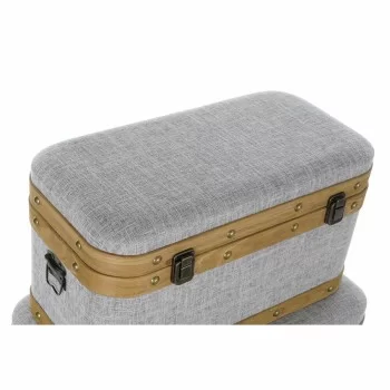 Set of Chests DKD Home Decor 60 x 36 x 34 cm Natural Grey... 2