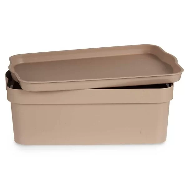 Multi-use Box Beige Plastic 6 L (21 x 11 x 32 cm) (12 Units)