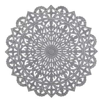 Wall Decoration Grey Wood MDF Wood 90 x 1 x 90 cm