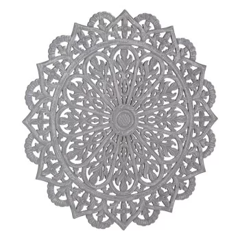 Wall Decoration Grey Wood MDF Wood 90 x 1 x 90 cm 2