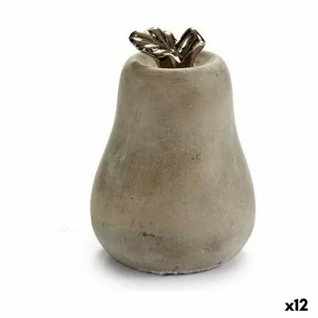 Decorative Figure Grey Cement Pear (10 x 14 x 10 cm) (12...