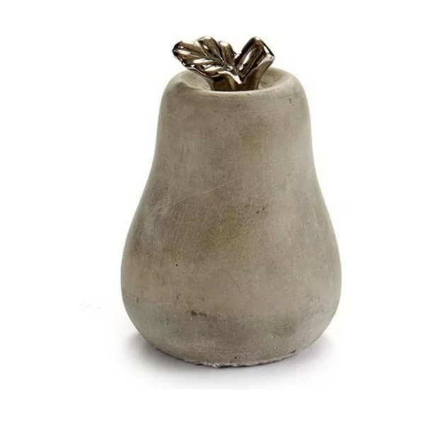 Decorative Figure Grey Cement Pear (10 x 14 x 10 cm) (12 Units)