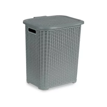 Laundry Basket Grey Plastic 42 L 34,5 x 48 x 41 cm (10... 2