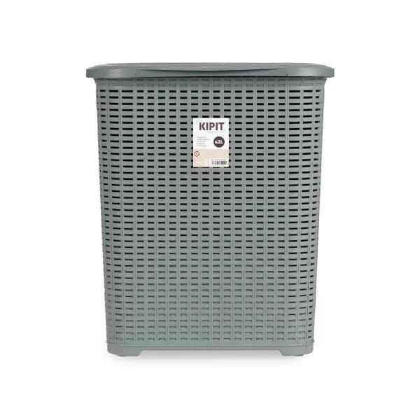 Laundry Basket Grey Plastic 42 L 34,5 x 48 x 41 cm (10 Units)