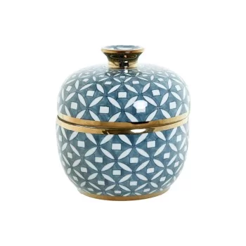 Tibor Home ESPRIT Blue Golden Aluminium Porcelain 18,5 x...