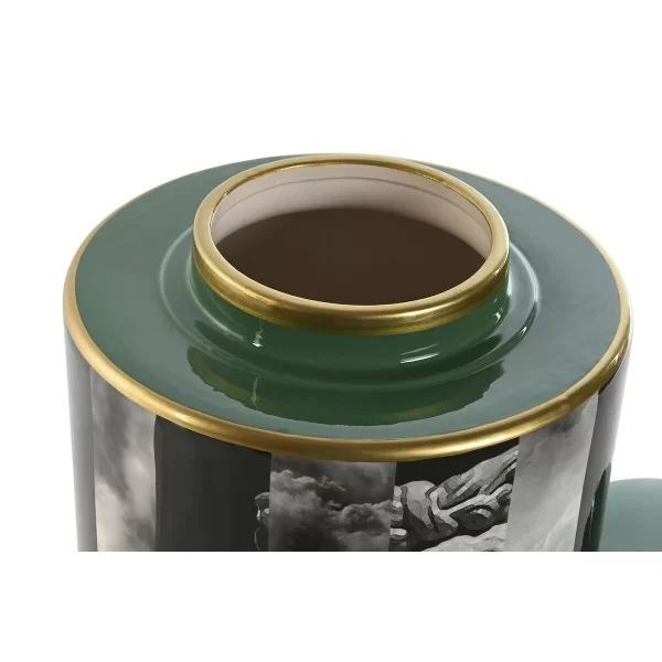 Tibor Home ESPRIT Black Green Golden Porcelain 20,5 x 20,5 x 27 cm