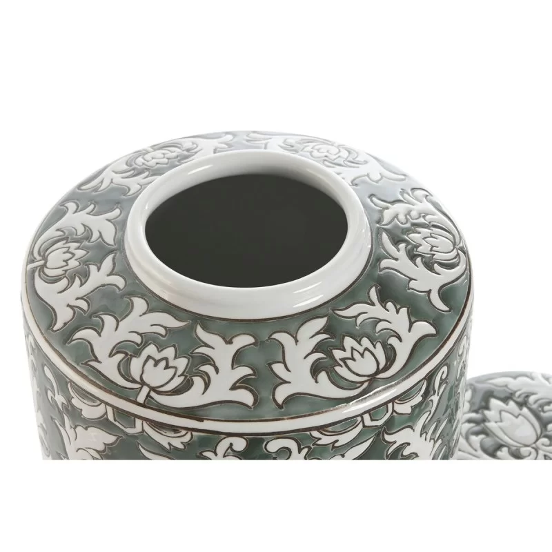 Tibor Home ESPRIT White Green Porcelain 20 x 20...