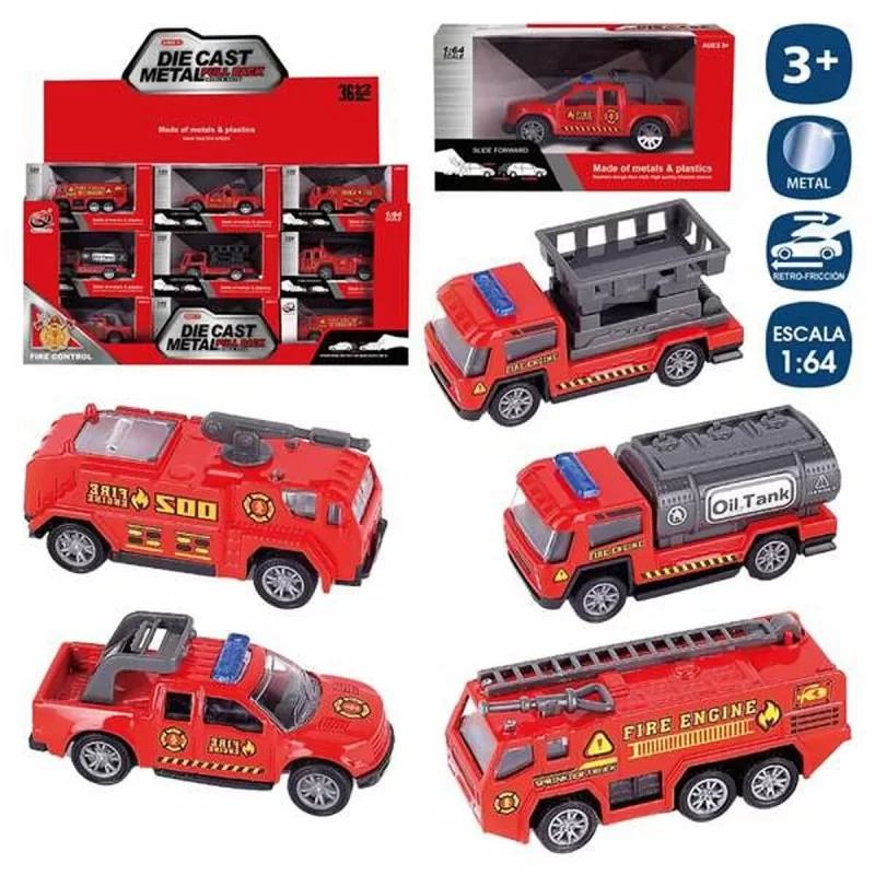 Vehicle Juinsa 8 cm Metal 1:64 Friction Fireman