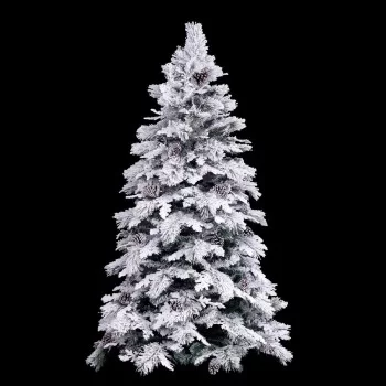 Christmas Tree White Green PVC Metal Polyethylene 210 cm 2
