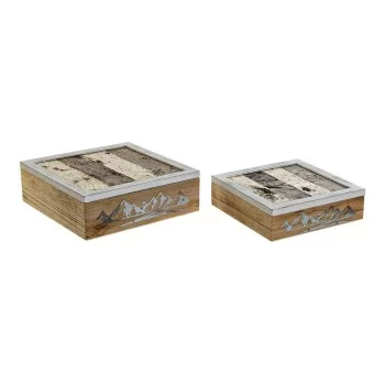 Set of decorative boxes DKD Home Decor 8424001775835...