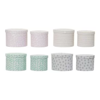 Set of decorative boxes DKD Home Decor Grey Pink Orange...