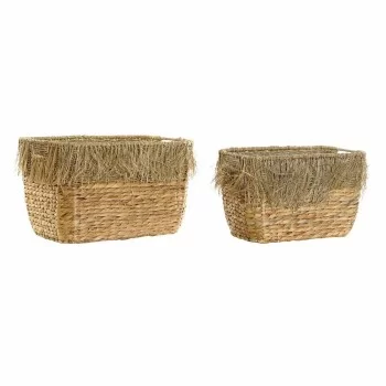 Basket set DKD Home Decor Brown Multicolour Natural...