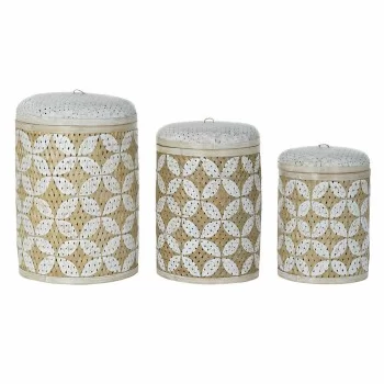 Basket set DKD Home Decor Beige Multicolour Natural...