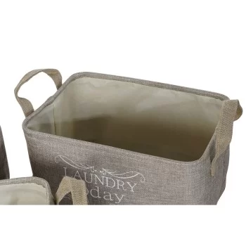 Basket set DKD Home Decor 40 x 30 x 24 cm Grey Beige... 2